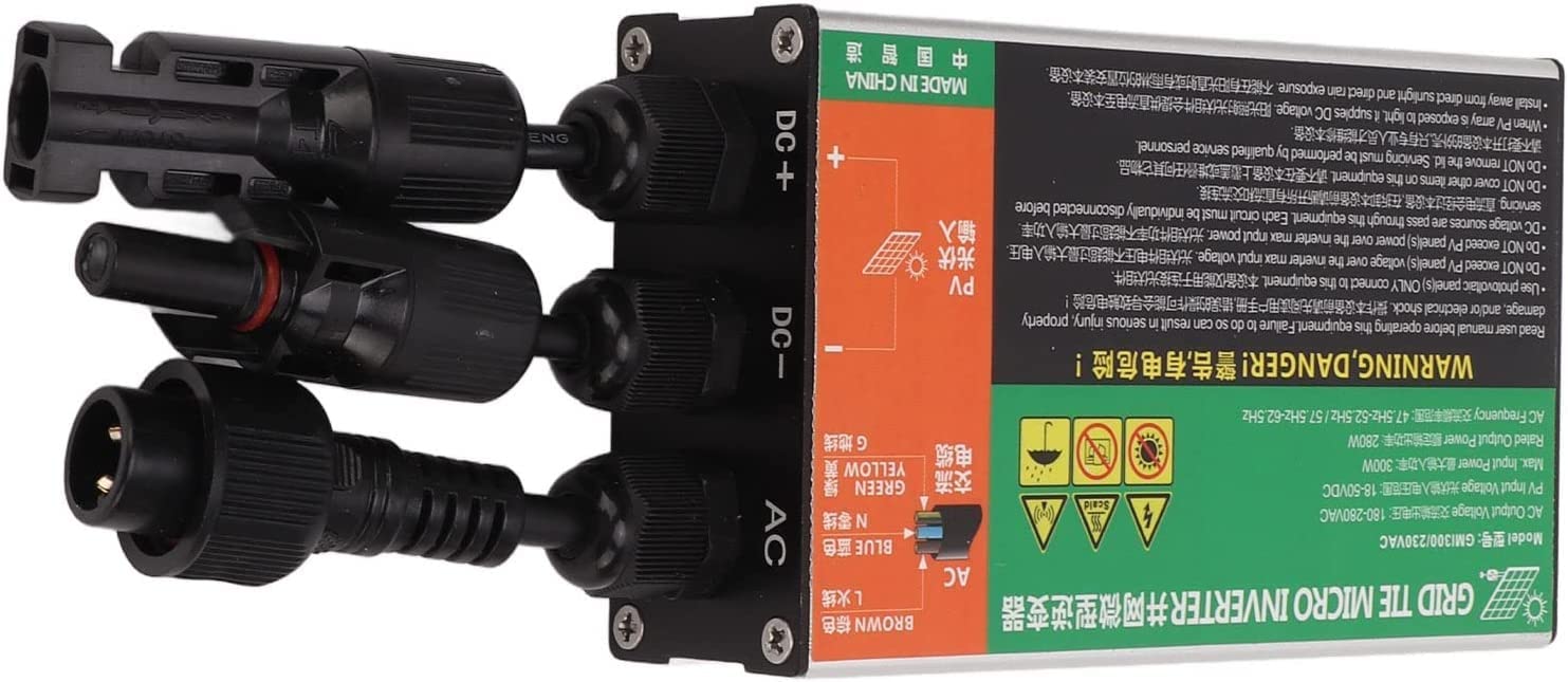 Micro Onduleur Solaire 300 W 230 V Étanche MPPT Grid Tie Micro Onduleur Sinusoïdal pour Petits Systèmes Solaires