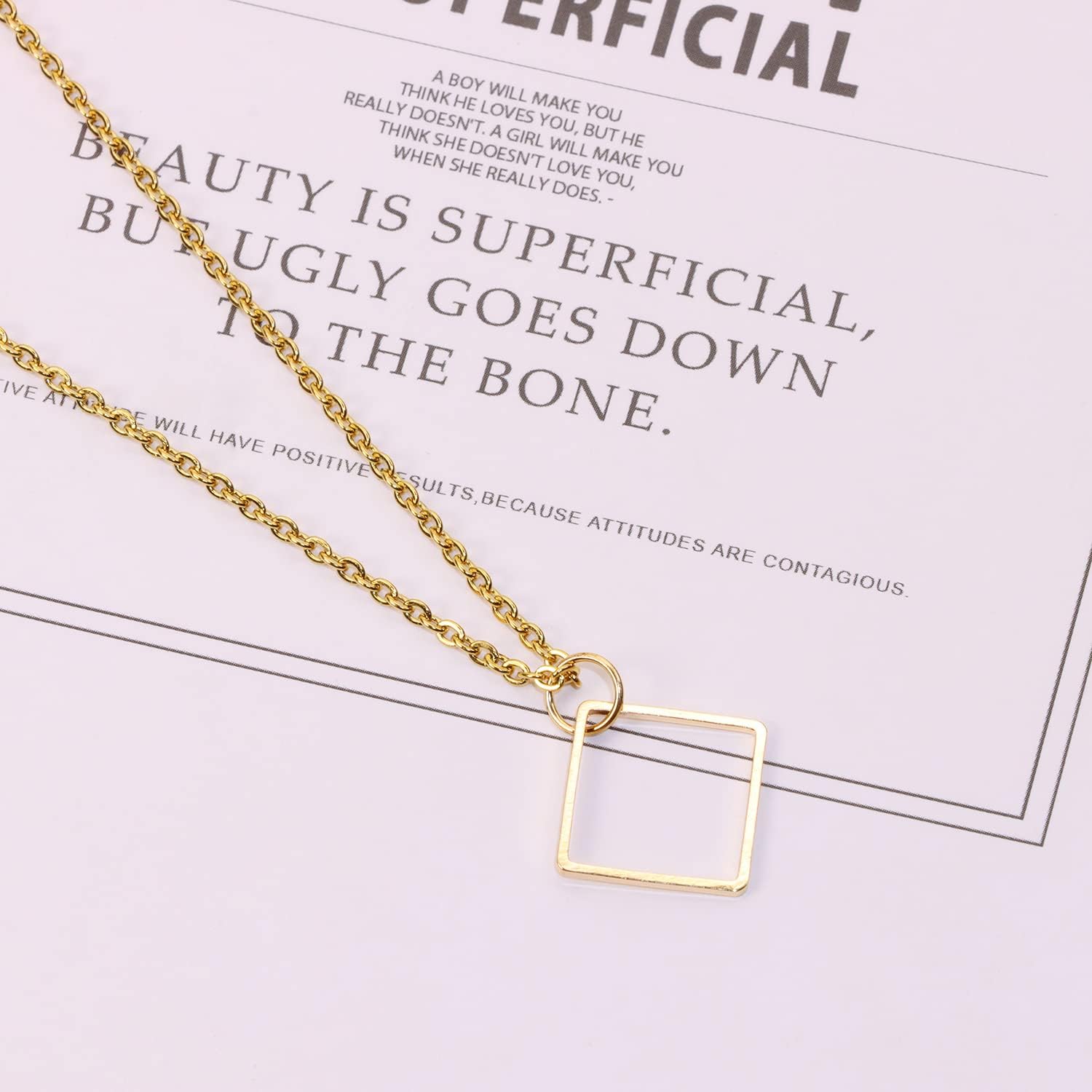 Shapenty Brass Square Hollow Frame Pendant Charms Open Bezel Frames Linking Ring Connectors Beading Hoop Earrings for Necklace Bracelet Jewelry Making Resin Craft, 50PCS (14mm, KC Gold) - Image 4