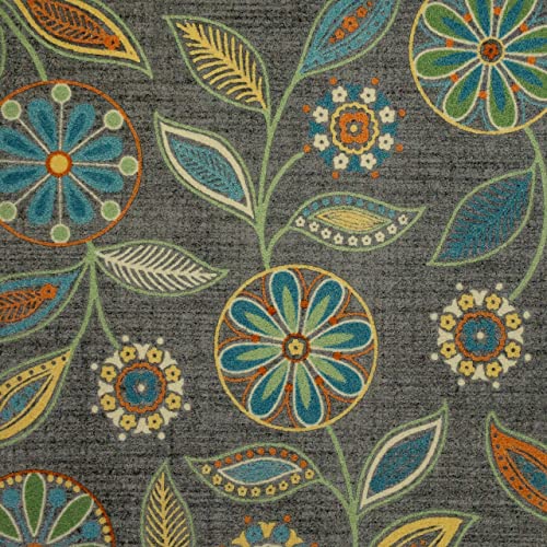 Maples Rugs Reggie Floral Runner Rug Non Skid Washable Hallway Entry Carpet [Made In Usa], Multi, 2' X 5' #TOP5