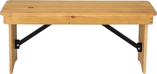 Miniatura 17 de Merrick Lane Tinsley - Banco plegable de pino macizo rústico antiguo de 40 x 12 pulgadas Rústico antiguo,Blanco rústico antiguo,Negro lavado,Natural