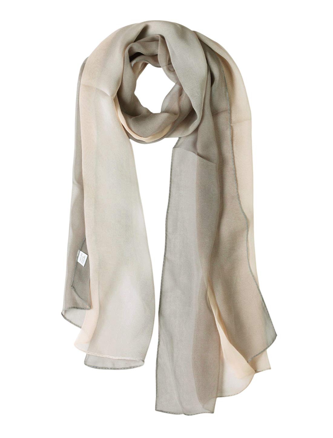 uxcell Long Chiffon Lightweight Sheer Wedding Scarf Silky Gradient Color Party Shawl Spring Summer Beach Wrap for Women