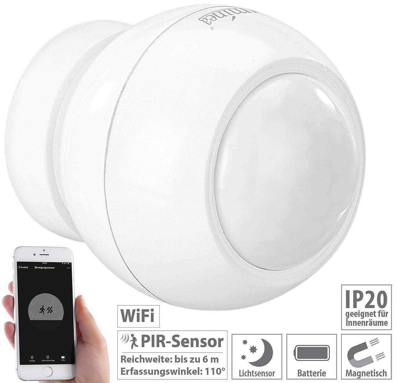 VisorTech Alarmsirene: WLAN-Outdoor-Sirene für ELESION,Akku, WLAN, 95 dB, PIR-Sensor, IP54 (WLAN Alarm, Alarmanlage Bewegungsmelder, Überwachungskamera mit Infrarot)