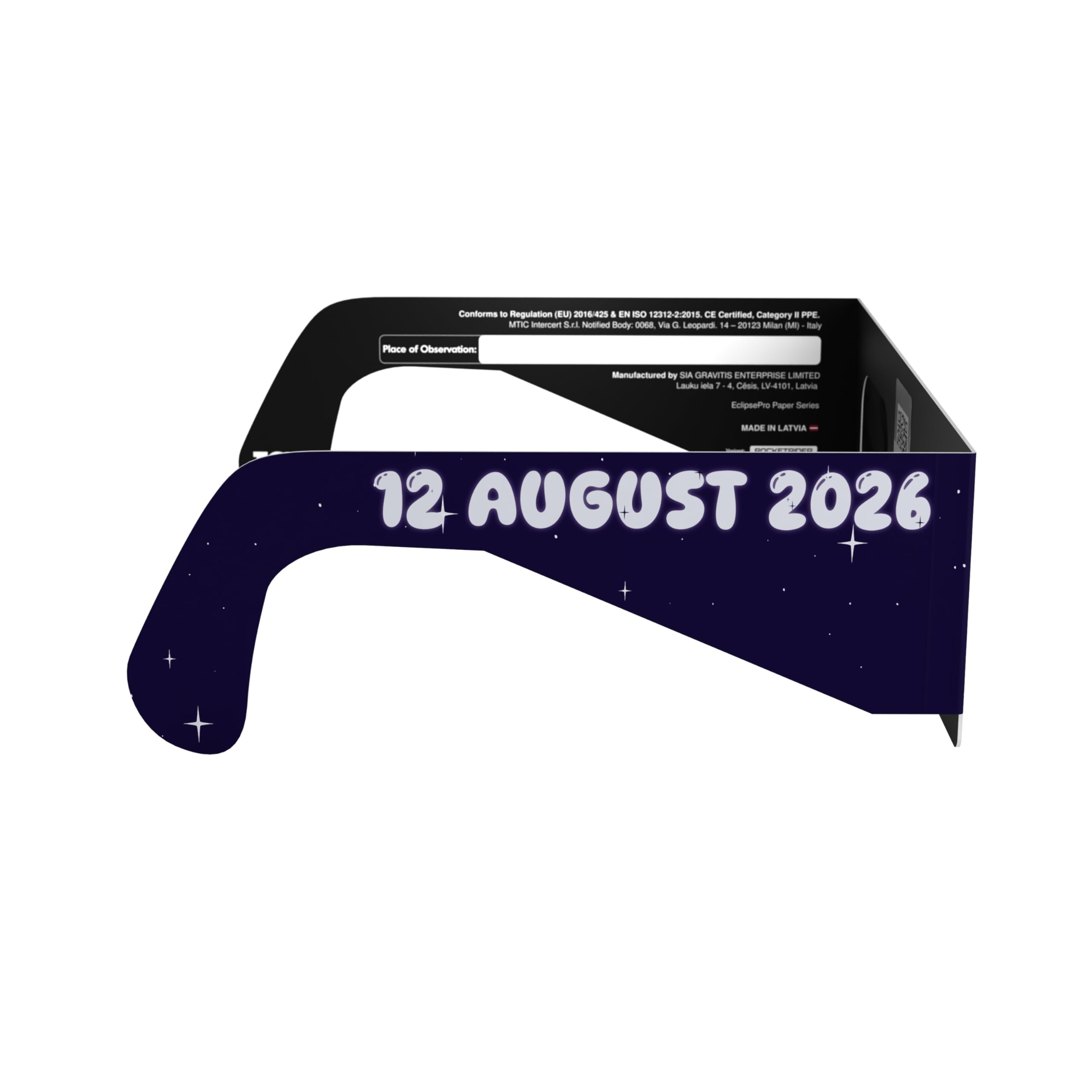 Absolute Eclipse Rocketrider Solar Eclipse okulary hurtowe – testowane przez ISO 12312-2 i certyfikat CE – zalecany przez AAS producent UE – 2026 Eclipse Europe