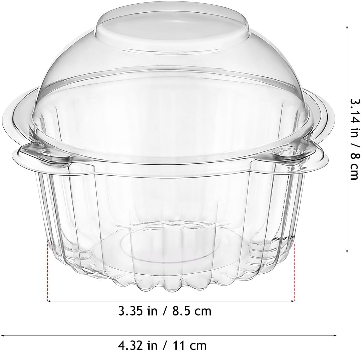 jojofuny Cute Bear Cake Packaging Boxes - 50 Pcs Adorable Muffin & Dessert Takeout Containers with Lid, Food-Grade Eco-Friendly Material, Perfect for Baking, Parties & Gifting, Keeps Cakes Fresh