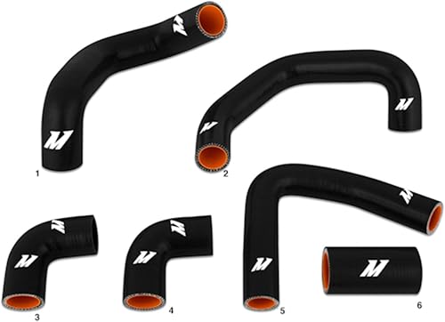 Mishimoto MMHOSE-VET-90BK Kit de manguera de radiador de silicona para Chevrolet Corvette ZR1 1984-1996 negro