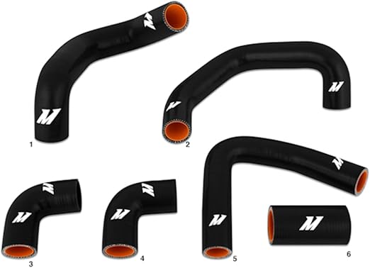 Mishimoto MMHOSE-VET-90BK Silicone Radiator Hose Kit Fits Chevrolet Corvette ZR1 1984-1996 Black