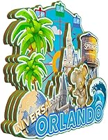 Vista 2 de Imán de madera para nevera Orlando Florida, Estados Unidos, 3D, monumentos de viaje, coleccionables, recuerdos, decoración hecha a mano -2650