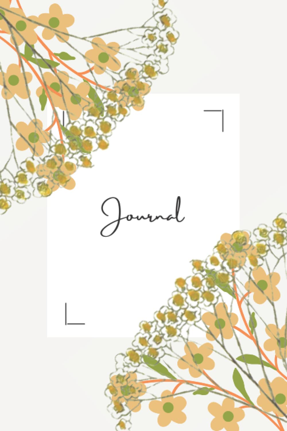 Journal: Flowers in creme colour cover