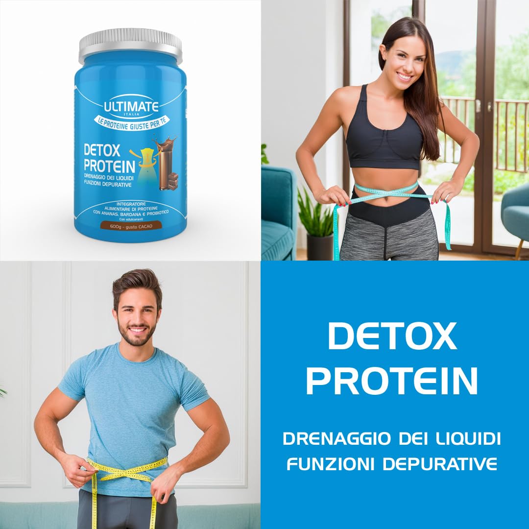 Detox protein cacao 600g - drenante - Ultimate Italia