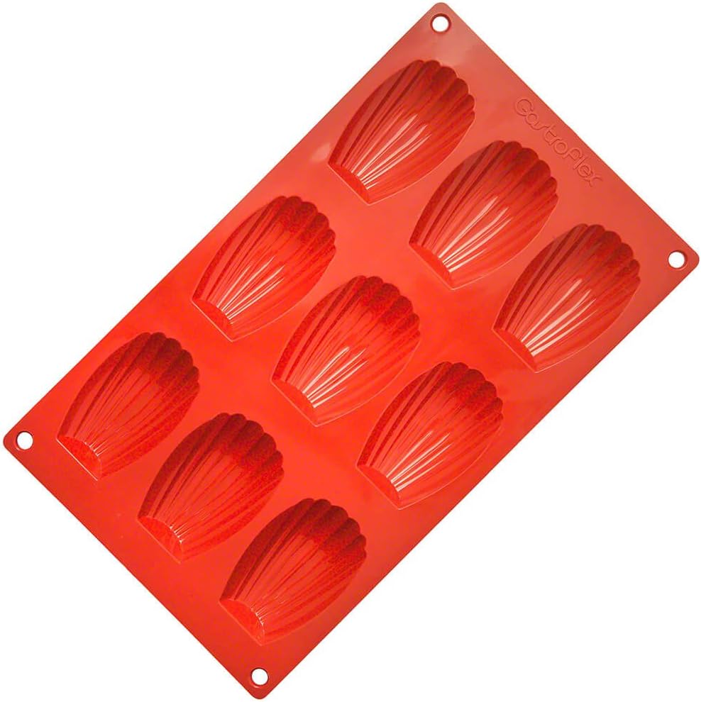 Matfer Bourgeat Gastro Flex Madeleine Mold, Red