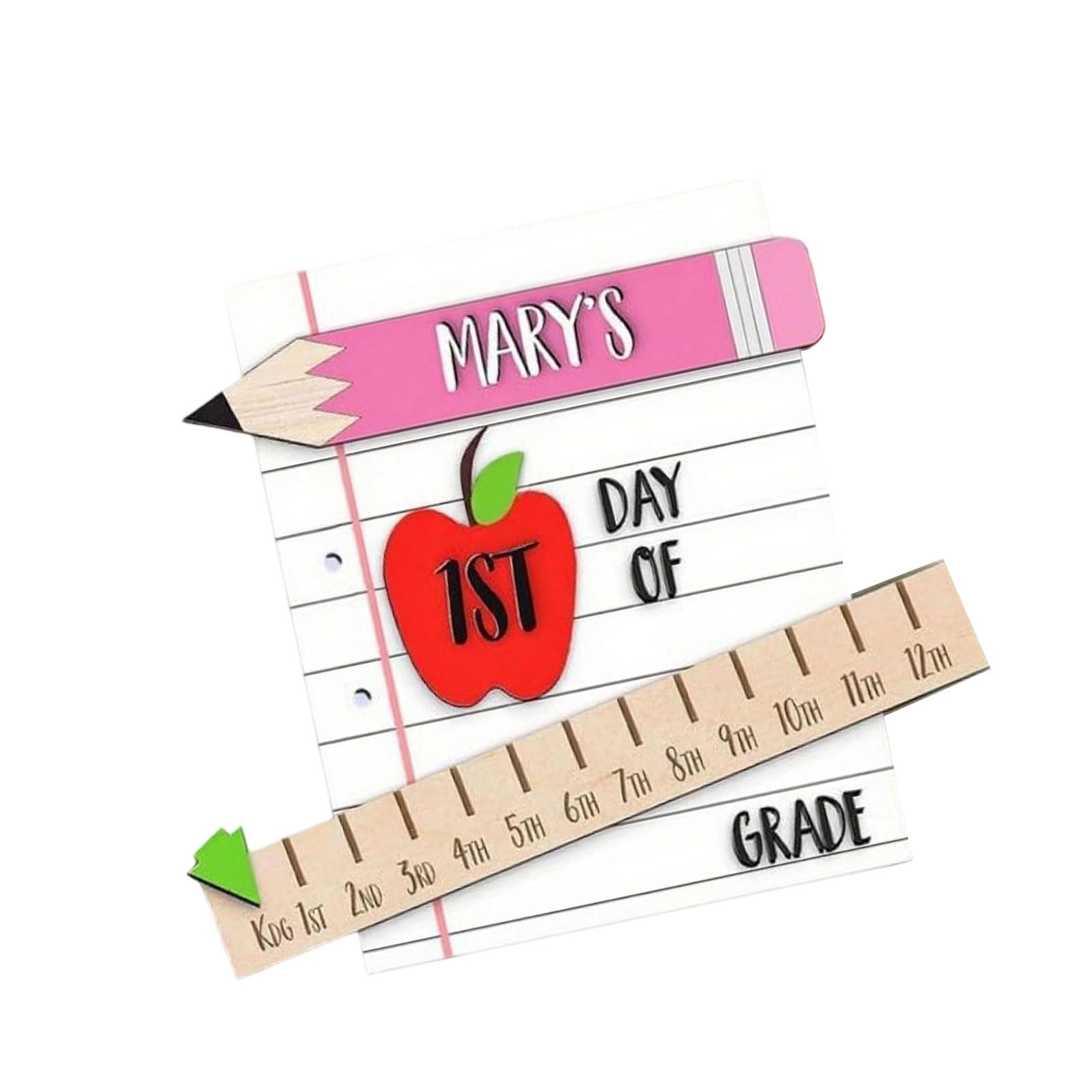 Tfaoys Model C Academic Year Growth Wooden Sign For School Photo Memory And Home Decoration Wooden Growth Marker
