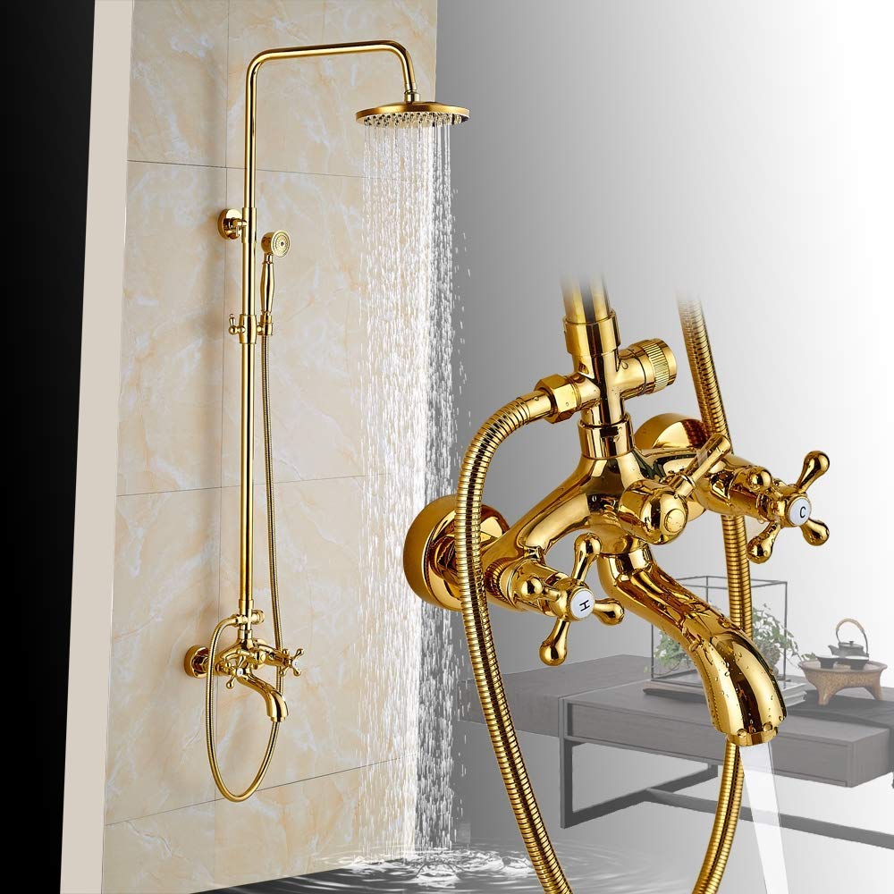 Mitigeur bain douche mural CHEWYNP avec colonne de douche effet pluie et sa douchette