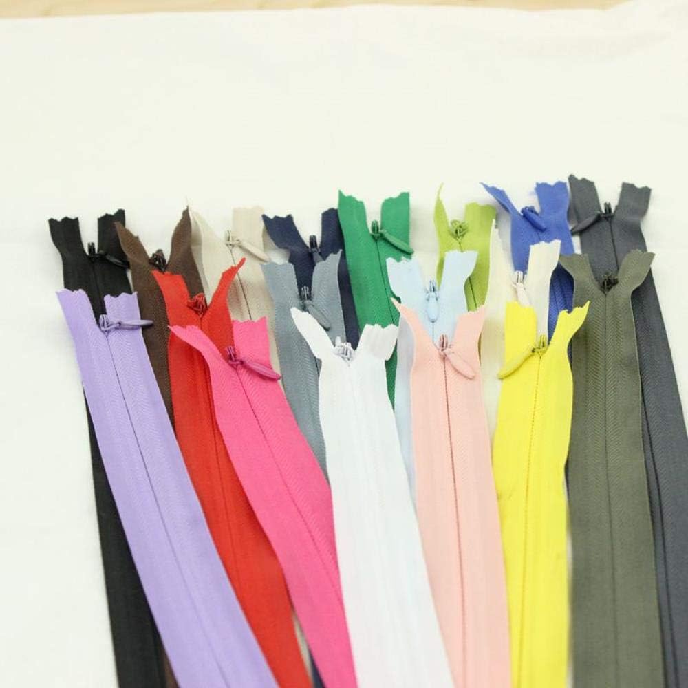 Alipress 40cm Cremalleras invisibles 50PCS 3# DIY Nylon Coil Zipper para coser cojín/herramientas de sastre trasero, 40cm, 40cm