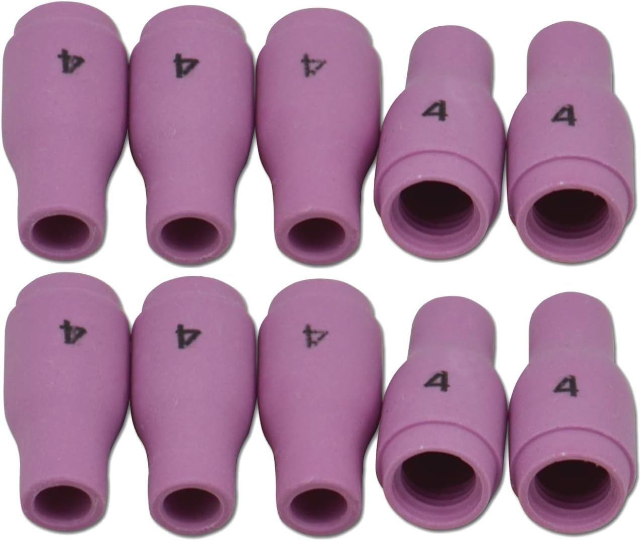 Photo 1 of **ONE IS BROKE***RIVERWELD TIG Alumina Nozzle Ceramic Cups 13N08 4# 1/4" 6.5mm Orifice for PTA SR DB WP 9 17 18 20 25 26 TIG Welding Torch Accessories Pack of 10