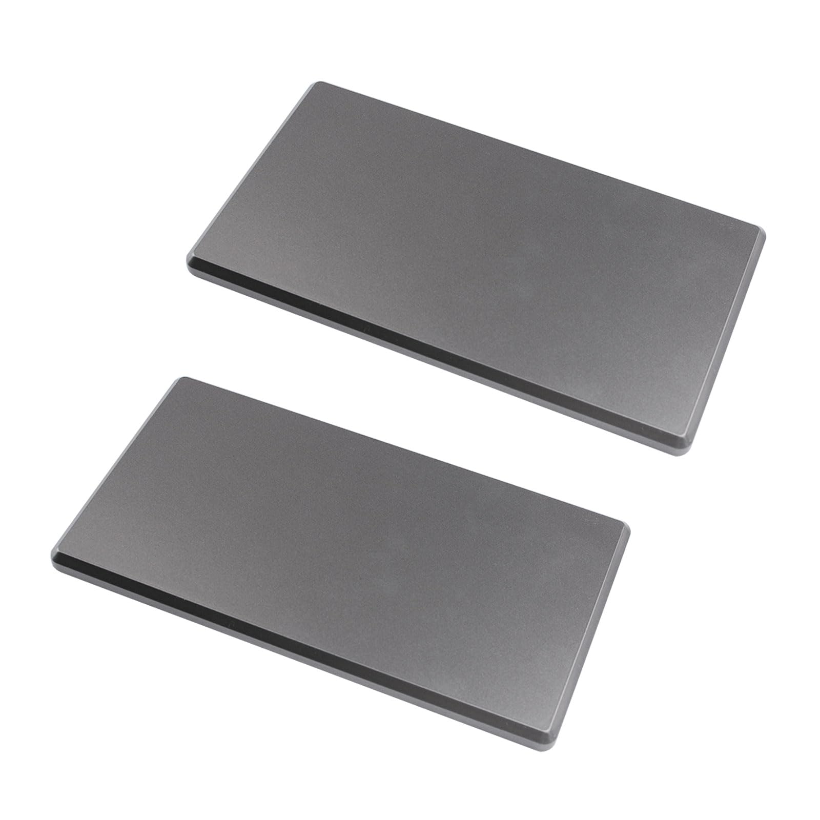 UFURMATE Blank Cover Wall Plate 2PCS Dark Grey Screwless Blank Wall Plate Plastic One-Piece Blank Device Outlet Cover Electrical Covers for Unused Outlets or Switches