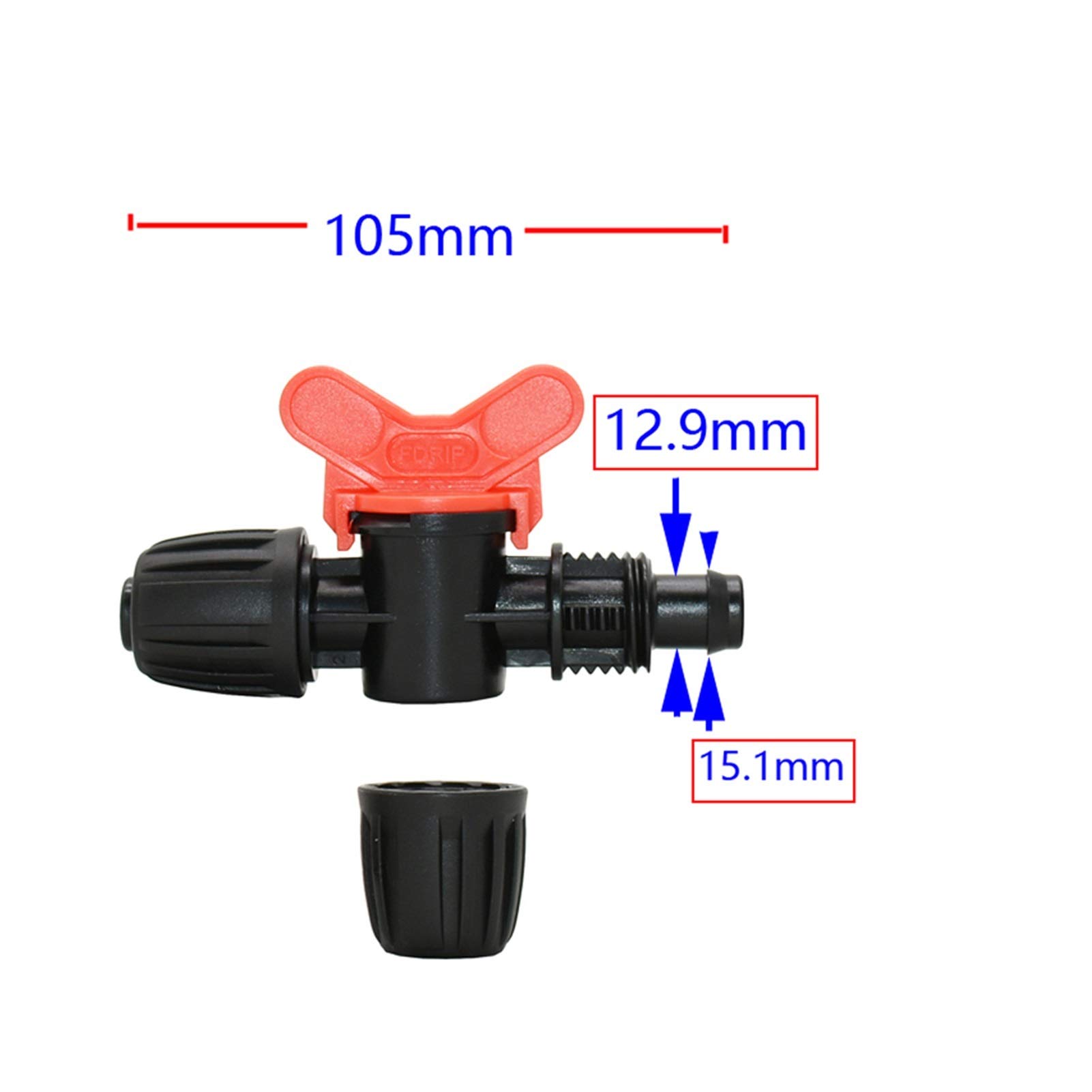 Adaptador de conector de manguera 20 grifos de jardín 4/8/10/12/16/20mm manguera válvula de agua PIERTE PIERTE HOME JARDÍN ORIBUCIDO MICRO RIEGO (Color : 16mm x 3I4)