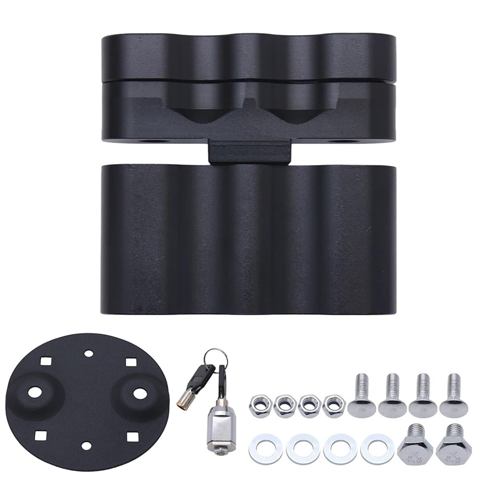 Bidón de plástico con grifo Kit de soporte para tanque de combustible con manija de bloqueo doble y soporte para bidón de gasolina portátil