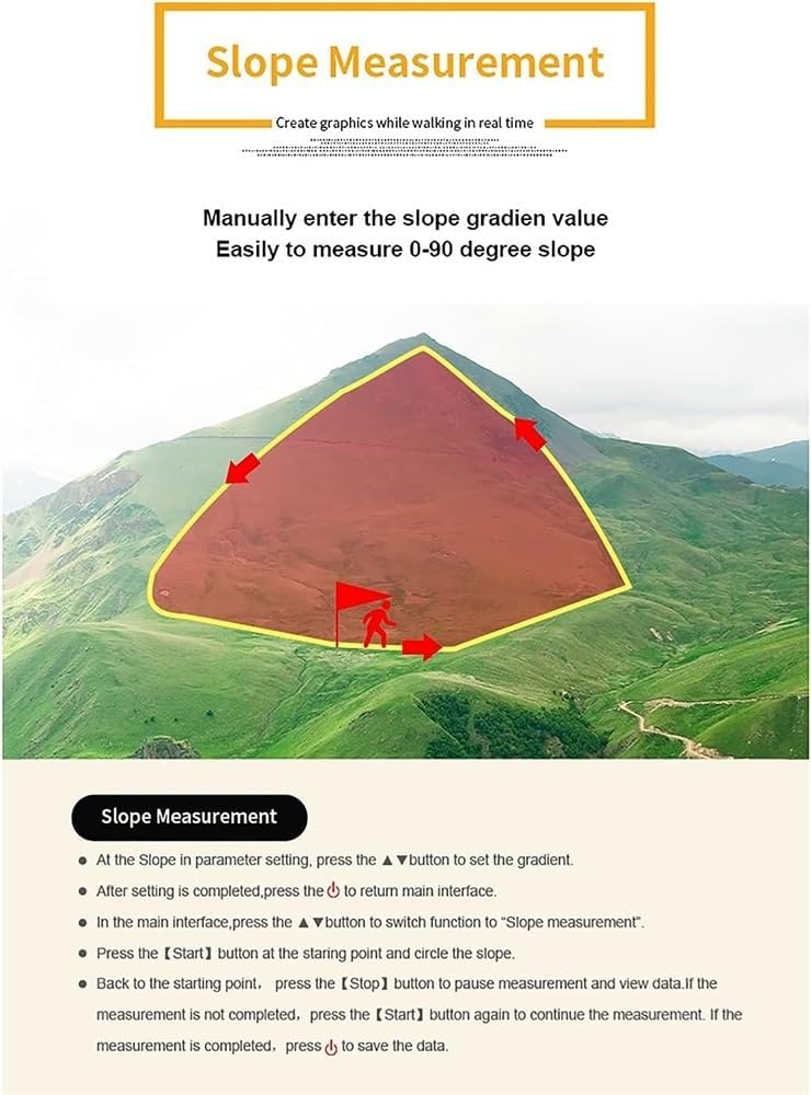 Mesure de terrain GPS de haute précision, mesureur de surface de terrain, rechargeable, pour la fractionnement des terres, l'exploitation forestière, l'étude des pentes, l'exploration, les terres agri