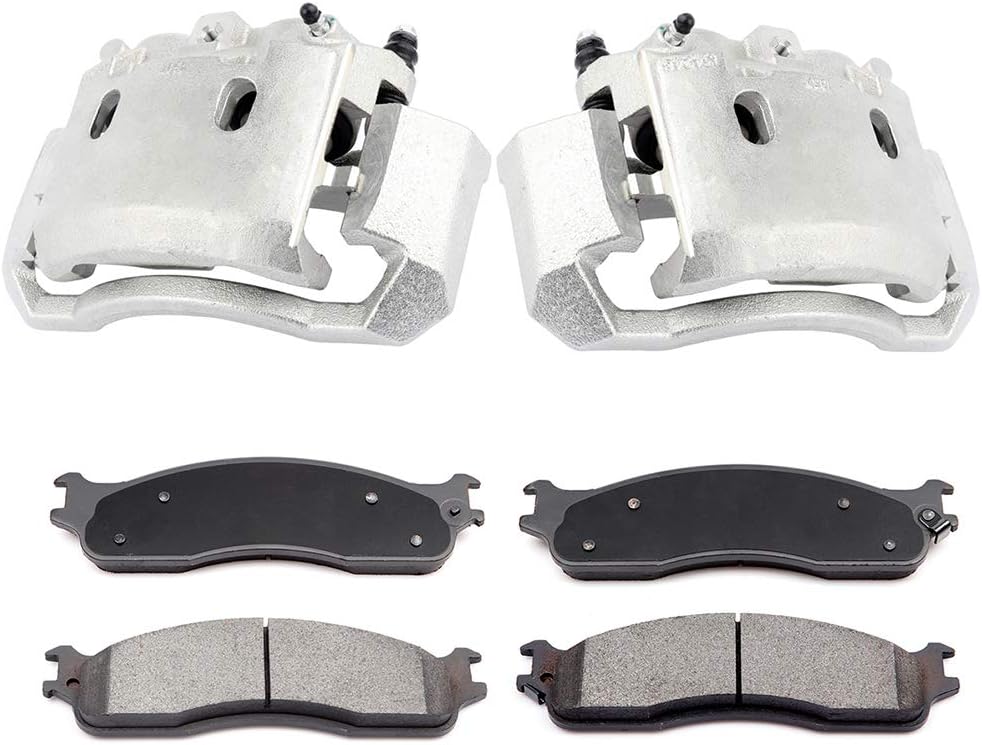 SCITOO Front Brake Calipers With Bracket & Brake Pads 18-B4890 18-B4891 D965 Compatible For Dodge Ram 1500 2006-2008 For Dodge Ram 2500 2003-2008 For Dodge Ram 3500 2003-2008