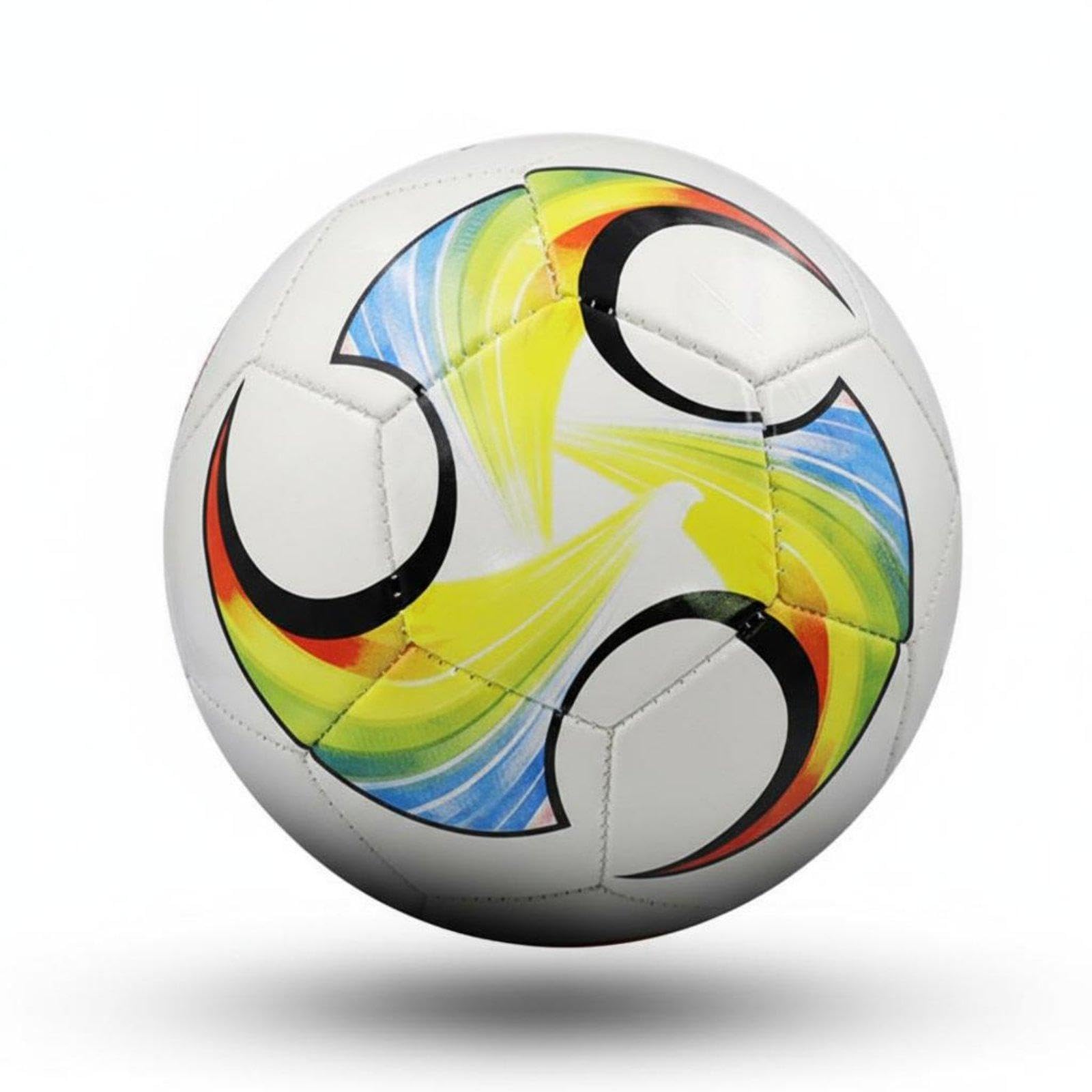Classic Black and White Soccer Ball Official Size & Weight Machine-Stitched Soccer Ball Construction Machine Stitched Football for Junior, Park Colorful Size 5-image-11