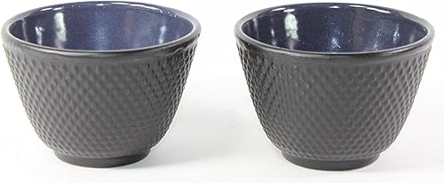 Miniatura 5 de Juego de tetera de hierro japonés ~ 2 tazas de té incluidas Black Dot Hobnail ~ Regalo de cumpleaños/regalo/decoración del hogar/Feng Shui/Cocina /
