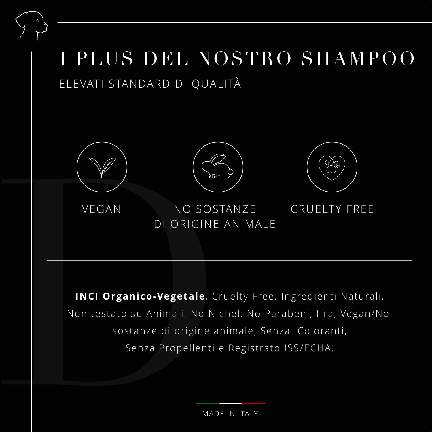 Dog's Health – shampoo per cani 500ml - shampoo Districare pelo cane - Sciogli Nodi pelo cane. shampoo per cani pelo lungo e pelo corto, Con olio di Argan, di Neem e Aloe Vera. senza OGM
