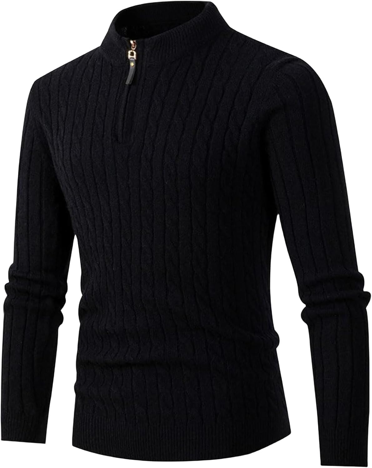 Men's Quarter Zip Sweater Slim Fit Casual Knitted Jamaica Ubuy