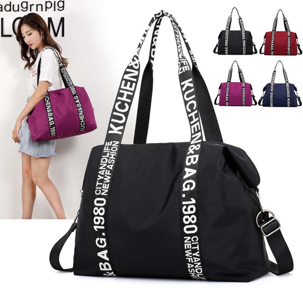 Borsa Tracolla da Donna, Popoti Borsa a Mano Portafoglio Nylon Borsa Spalla Zaino Tote Multifunzione Scuola Tasca Messenger Crossbody Bag