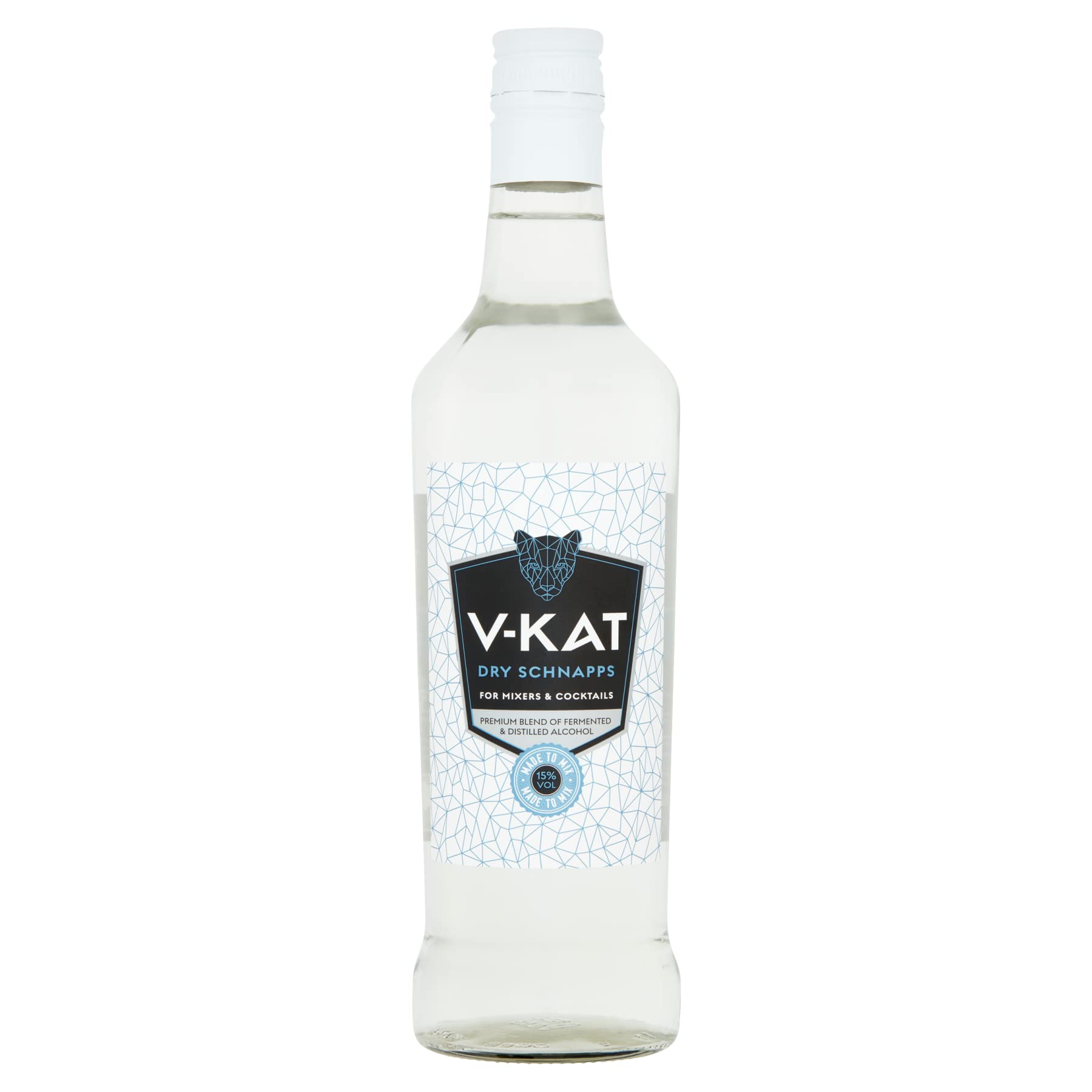 V-Kat Schnapps, Original Dry Schnapps, Made for Mixing & Cocktail Making, Artisan Liquor 15% Alcohol Drink, Classic V Drink Cocktail Ingredient & Spritzer Maker for Home Bar, 70cl
