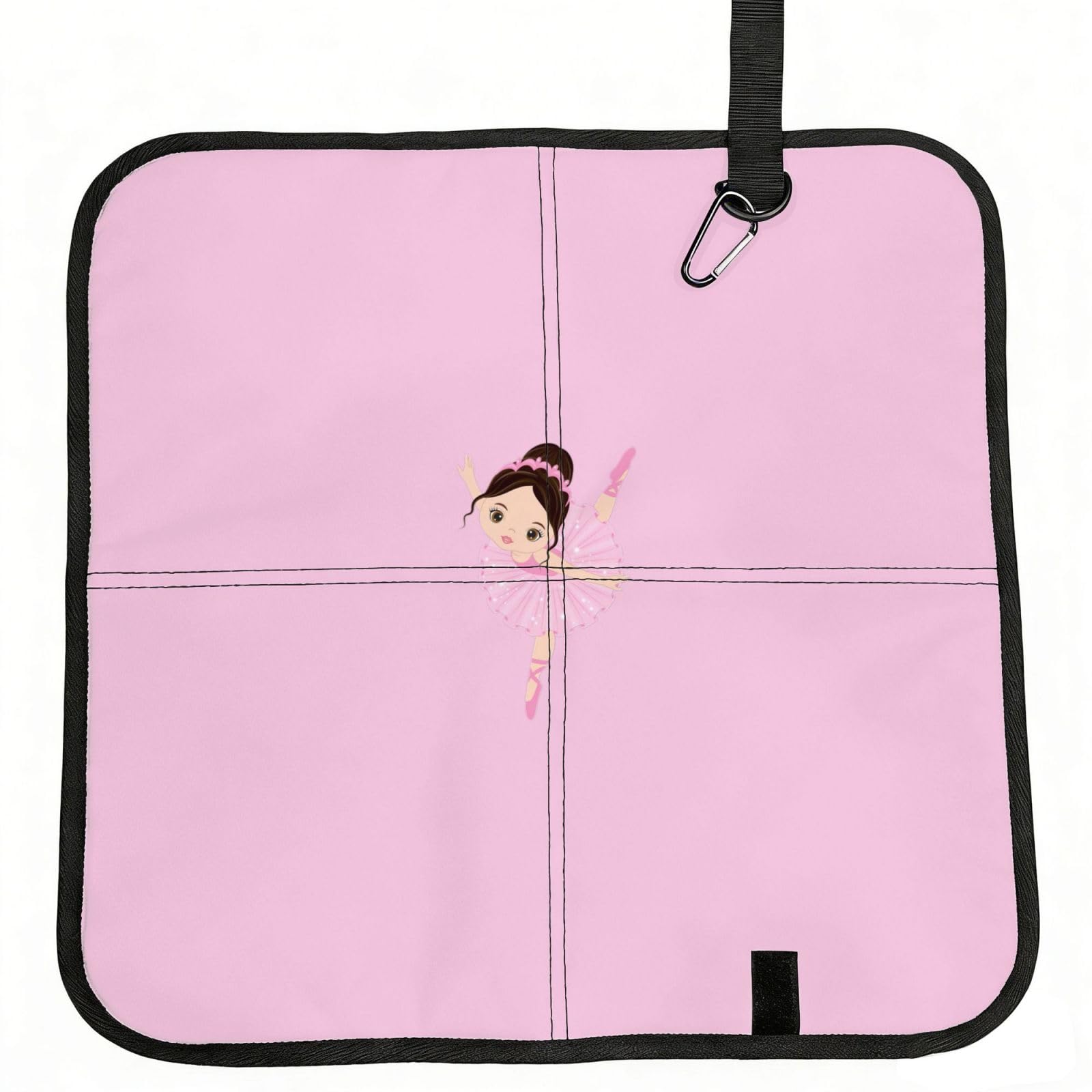 NImongt Little Ballerina Dancing Girl Print Portable Chair Pad Foldable Seat Cushion Outdoor Seating Office Picnic Camping
