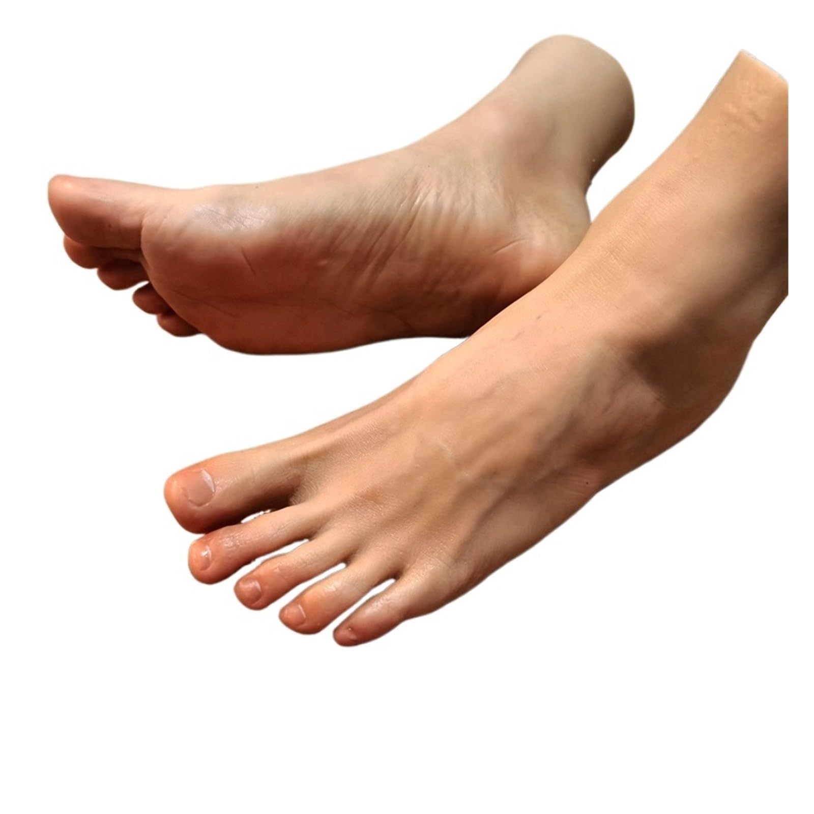 Męski silikonowy Model stopy nowy paznokci praktyka stóp manekin stopy fetysz do butów skarpetki wyświetlacz biżuterii TGZ41(1 Pair foot)