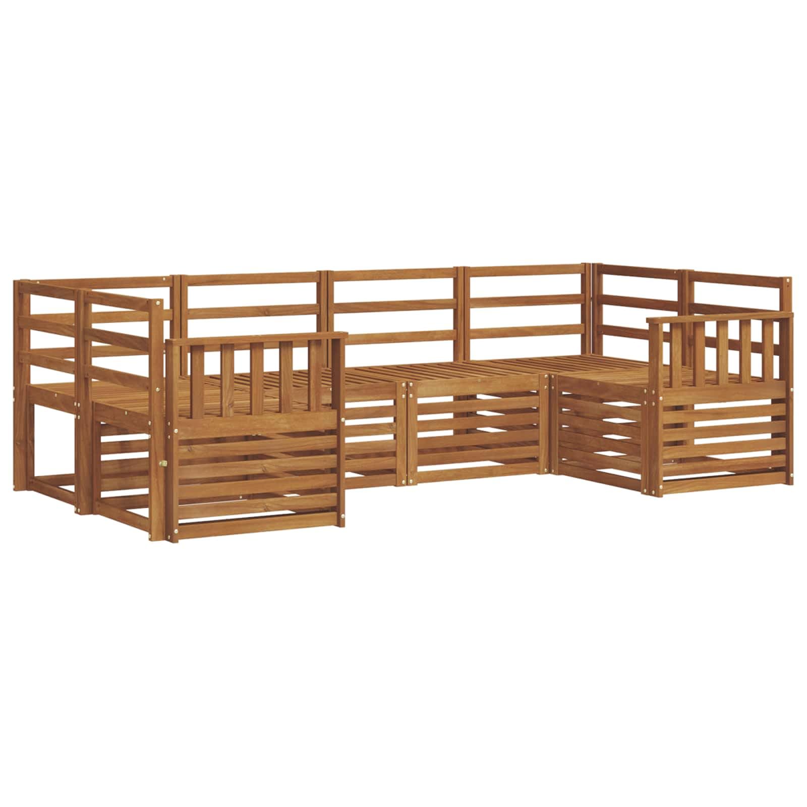 Canapé d'extérieur moderne et salon lounge de jardin avec canapé d'angle 6 pcs