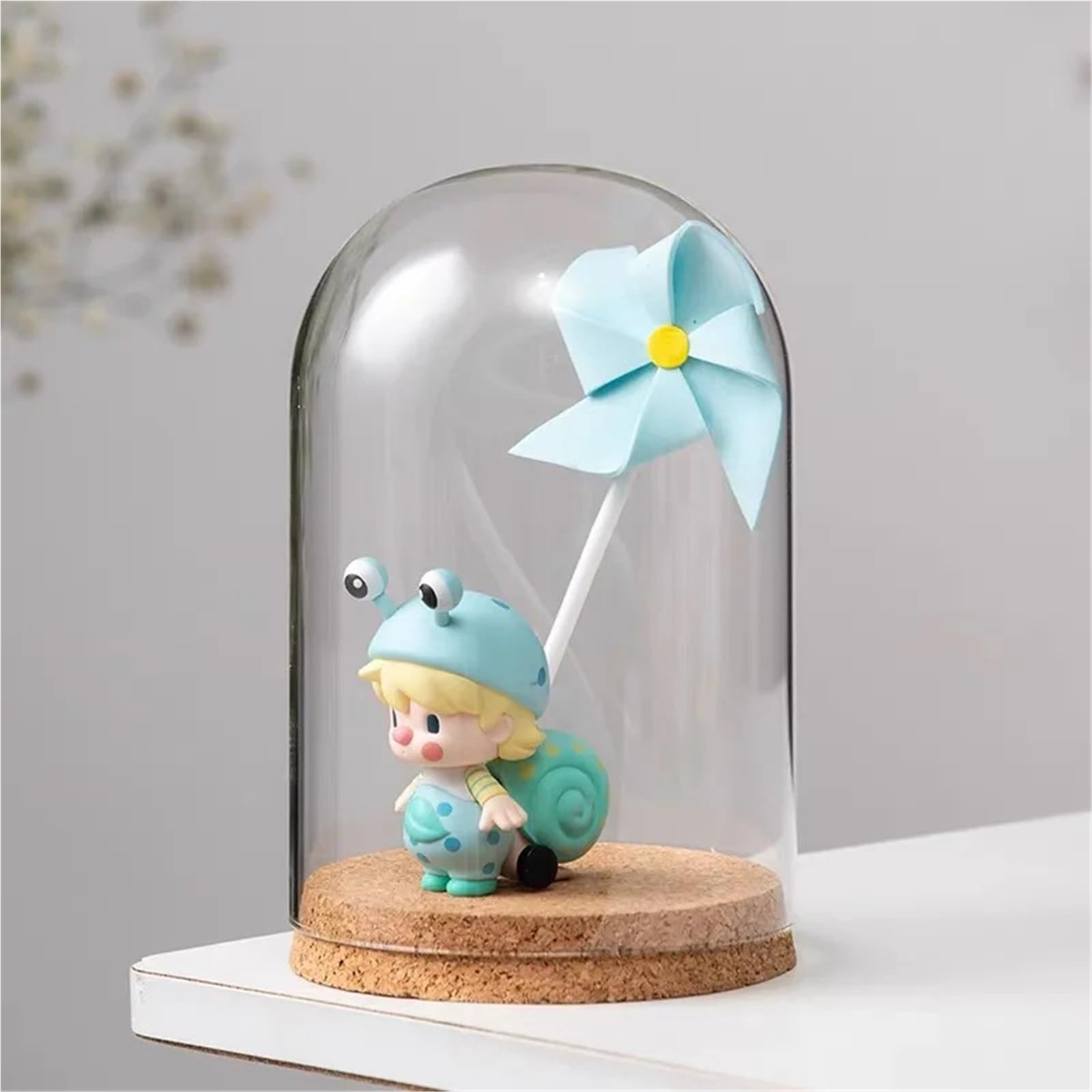 10PCS Klarglas Dome Abdeckung Cloche Glocke Gläser Spielzeug Display Blumengläser Sukkulenten Terrarien Mit Kork Basis Hause Studie zimmer Dekor Für Pflanzensammlung