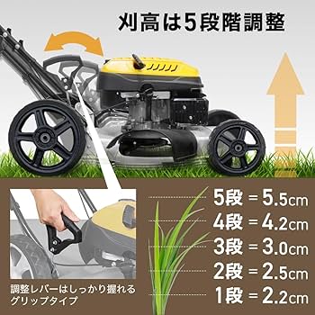 Amazon.co.jp: HAIGE(ハイガー) エンジン草芝刈機 手押し式 草