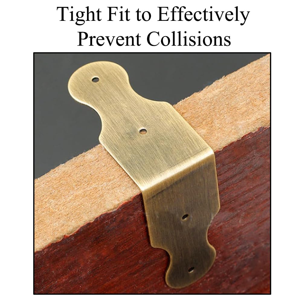 Protezioni Angolari In Ottone | 8 Pezzi Per Mobili Angolo 90° Stile Vintage - Foto 4