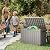 LubanNese Outdoor Storage Box, 50 Gallon Waterproof Resin Deck Box, Storage Bin for Package Delivery, Patio Furniture Cushion, Garden Tools, Pool Accessories, Weatherproof and UV Resistant, Grey