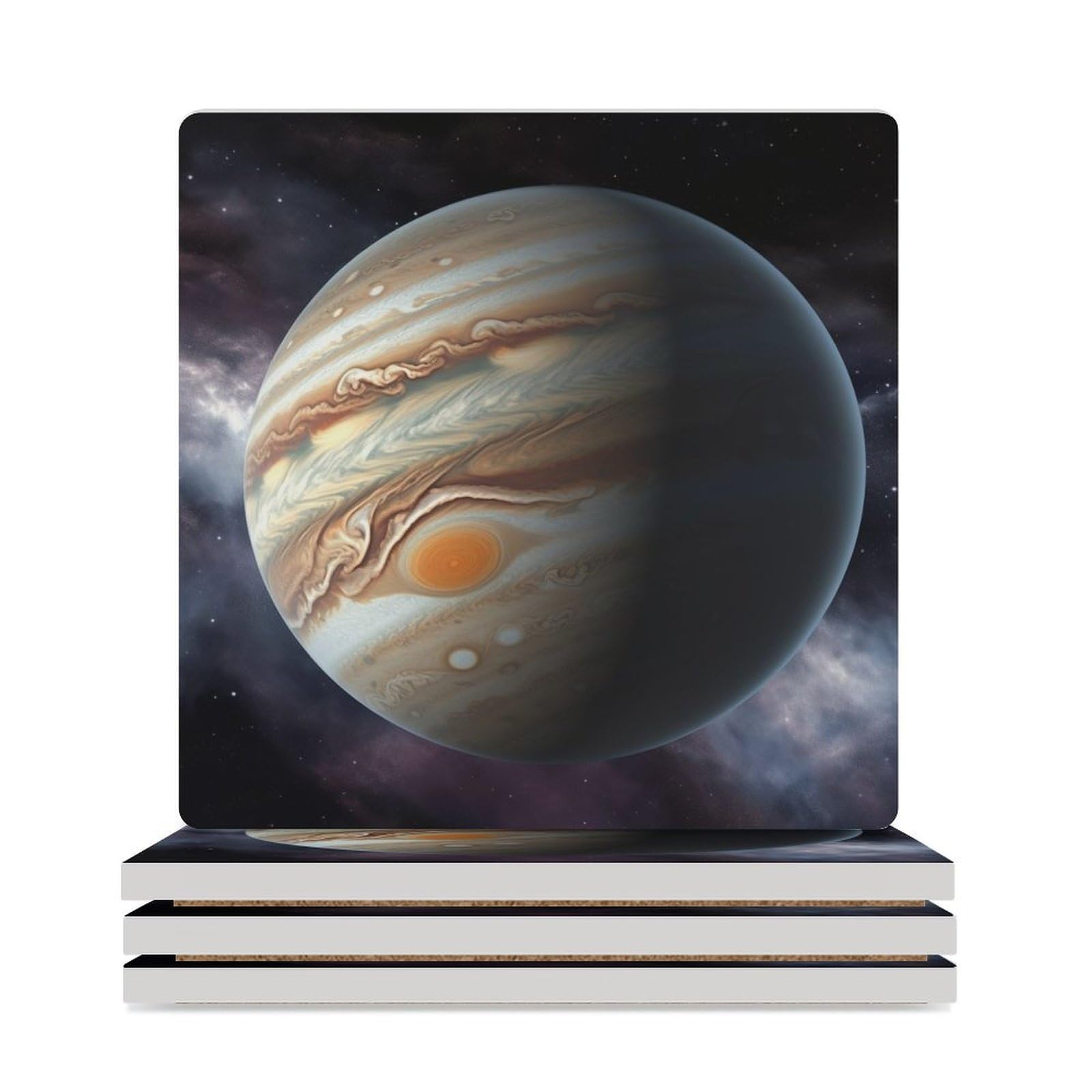 Dessous de verre Jupiter paysage pour table basse : sublimez vos apéritifs entre amis