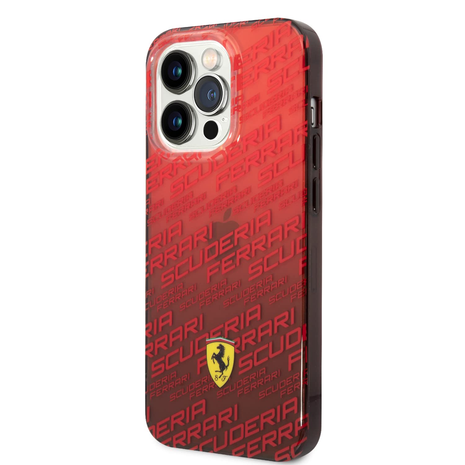 Custodia IPhone 14 Pro Max CG MOBILE Ferrari - Pelle Con Strisce Goffrate E Logo Metallo - Protezione Antiurto Licenza Ufficiale