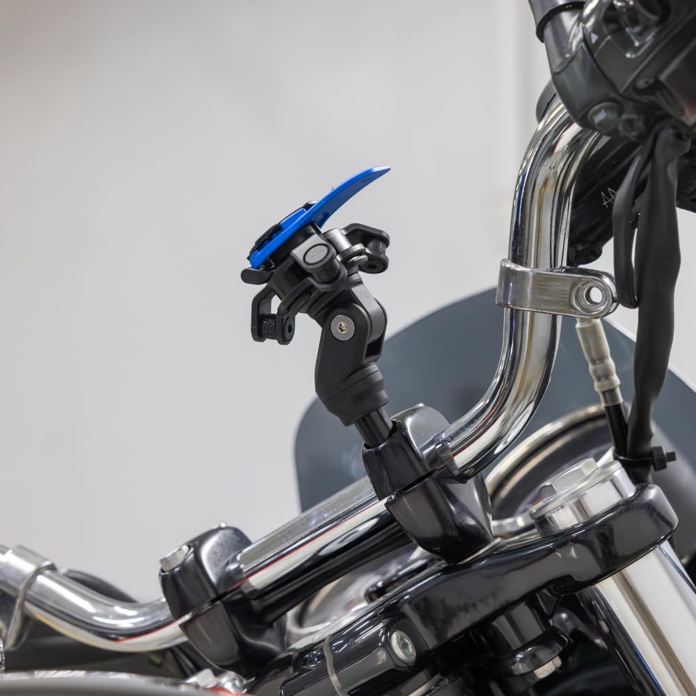 Quad Lock Motorcycle Handlebar Clamp Bolt Mount for iPhone, Samsung Galaxy Google Pixel Smartphone