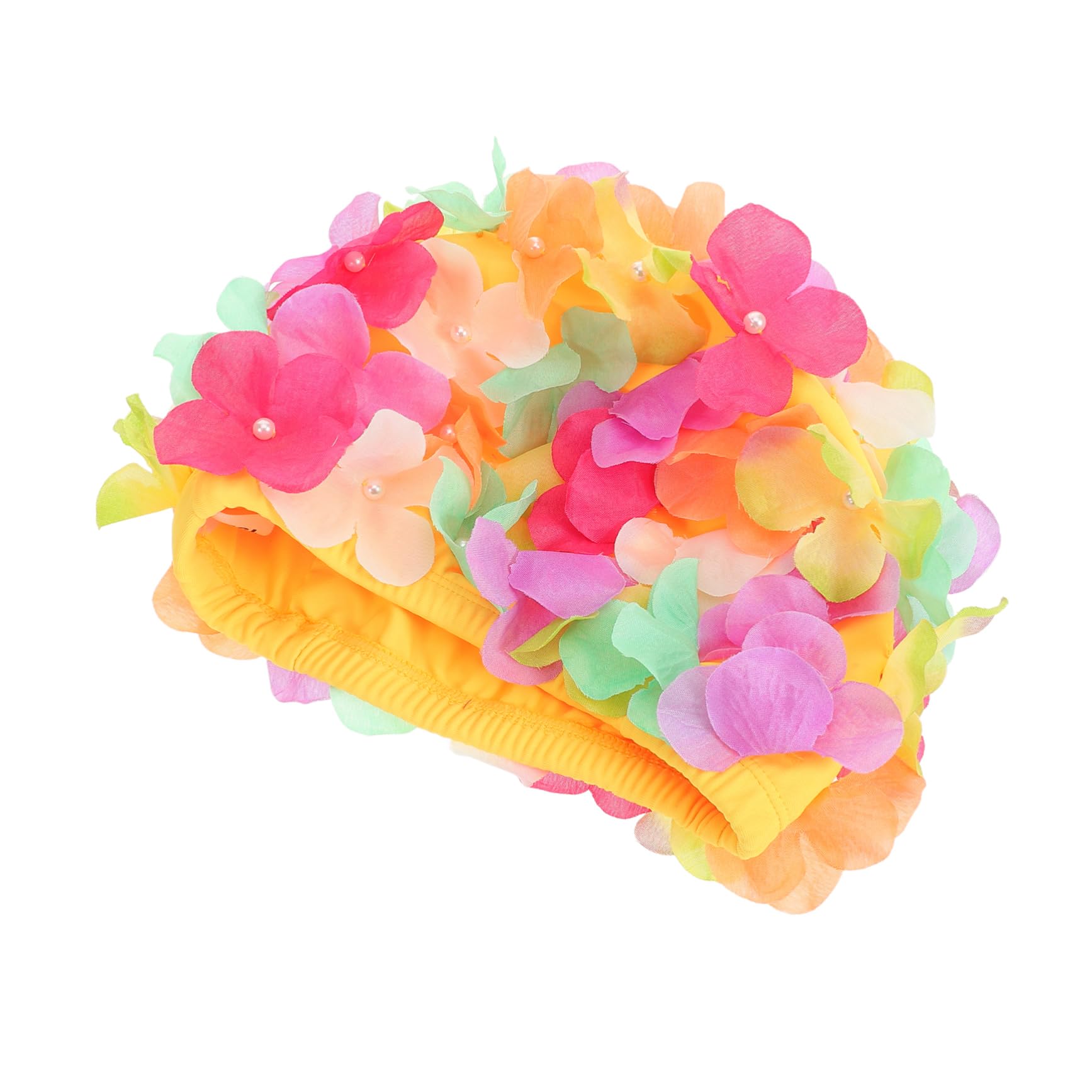 Toyvian Grand Bonnet de Bain Cheveux de Bain Chapeaux de Bain Femmes Piscine Bonnet de Bain élastique Bonnets de Bain pour la Natation Bonnets de Bain à Fleurs Nylon