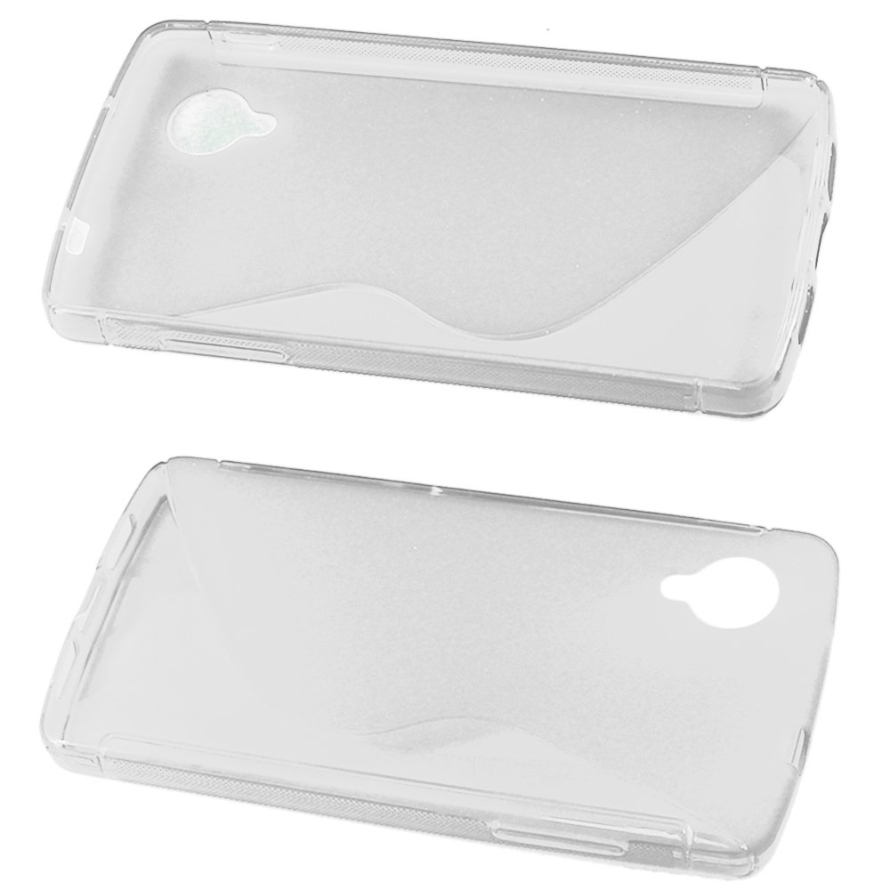 ebestStar - Cover Compatibile con LG Nexus 5 E980 Custodia Protezione S-Line Silicone Gel TPU Morbida e Sottile +Penna +3 Pellicole plastica, Trasparente [Apparecchio: 137.84 x 69.17 x 8.59mm, 5.5
