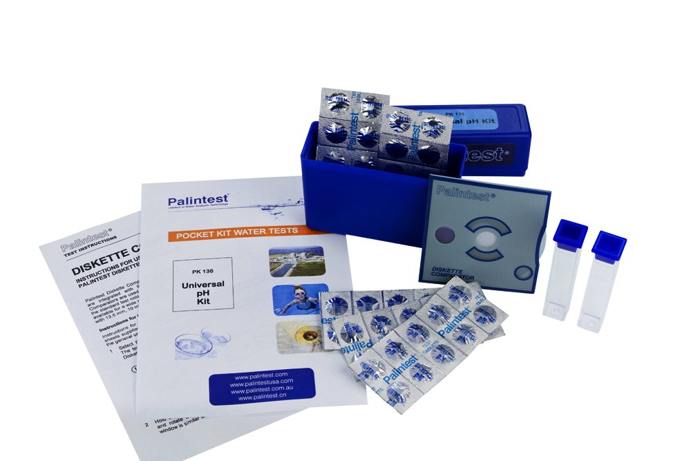 pH-Wert, universell, mit Reagenzien, 4 - 10 ppm