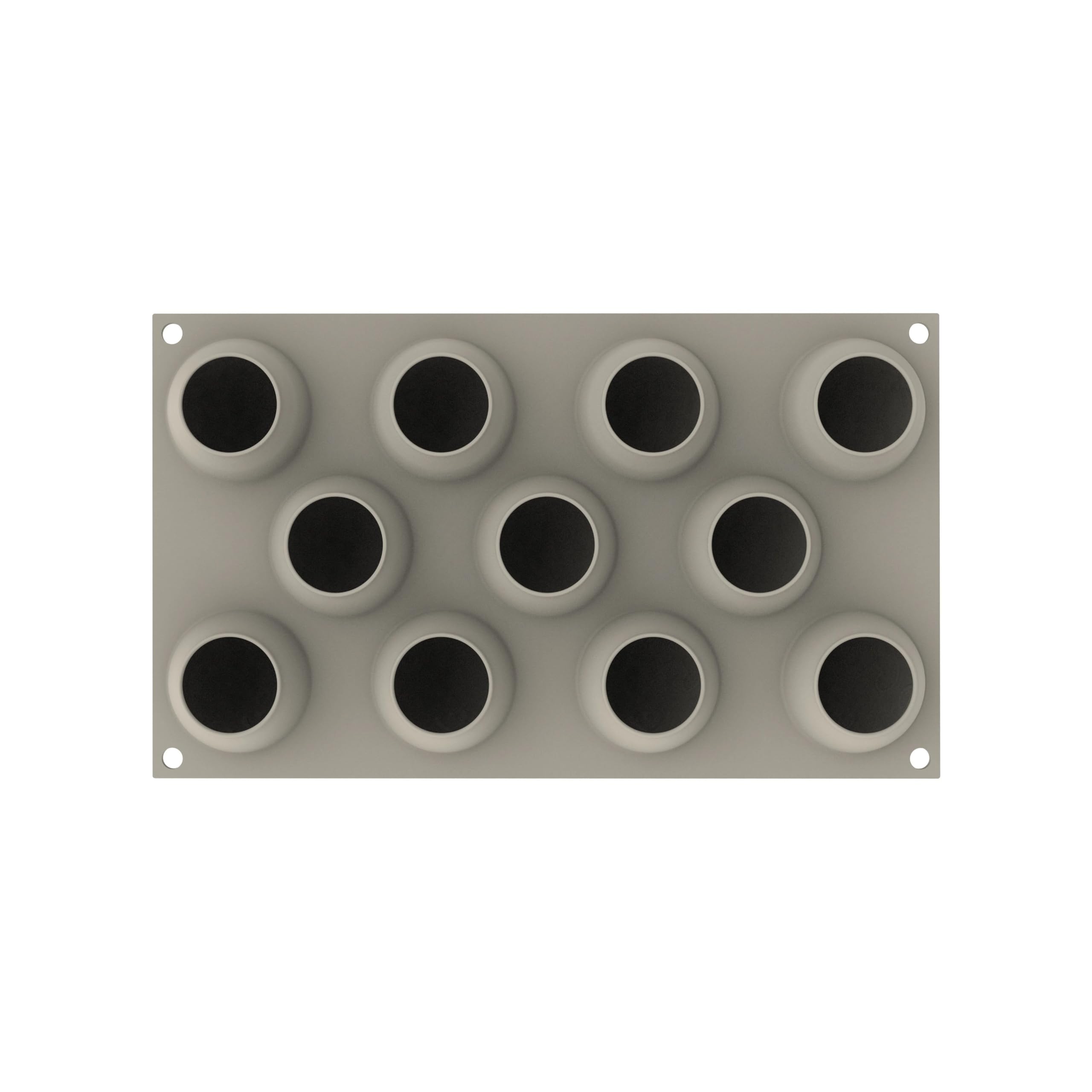 silikomart Moldes de silicona para dulces huevos - EGG HUNT 11 cavidad ø 53 H 67 mm Vol 100 ml - Accesorios profesionales para Pascua y pastelería - Moldes de una porción para pasteles de horno