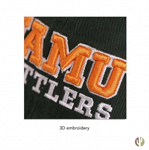 Miniatura 5 de Gorra de béisbol de la Universidad de Florida A&M FAMU Rattlers Brimmed Embroirderd, gorra con correa de tela ajustable para adultos (estilo B)