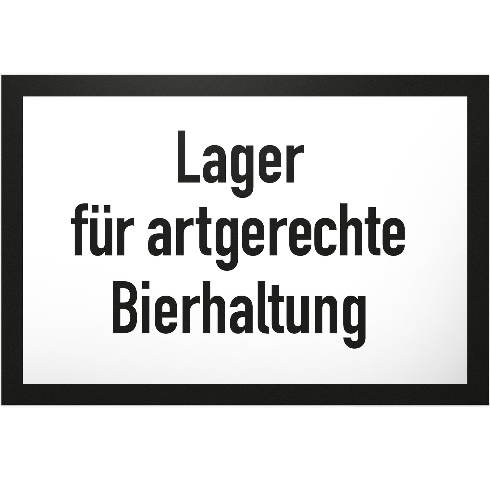 DankeDir! Lager artgerechte Bierhaltung DIN Style Schild mit Spruch Kühlschrank Lustige Geschenkidee Geburtstagsgeschenk bester Freund Kumpel Kleines Geschenk Männer Party Deko