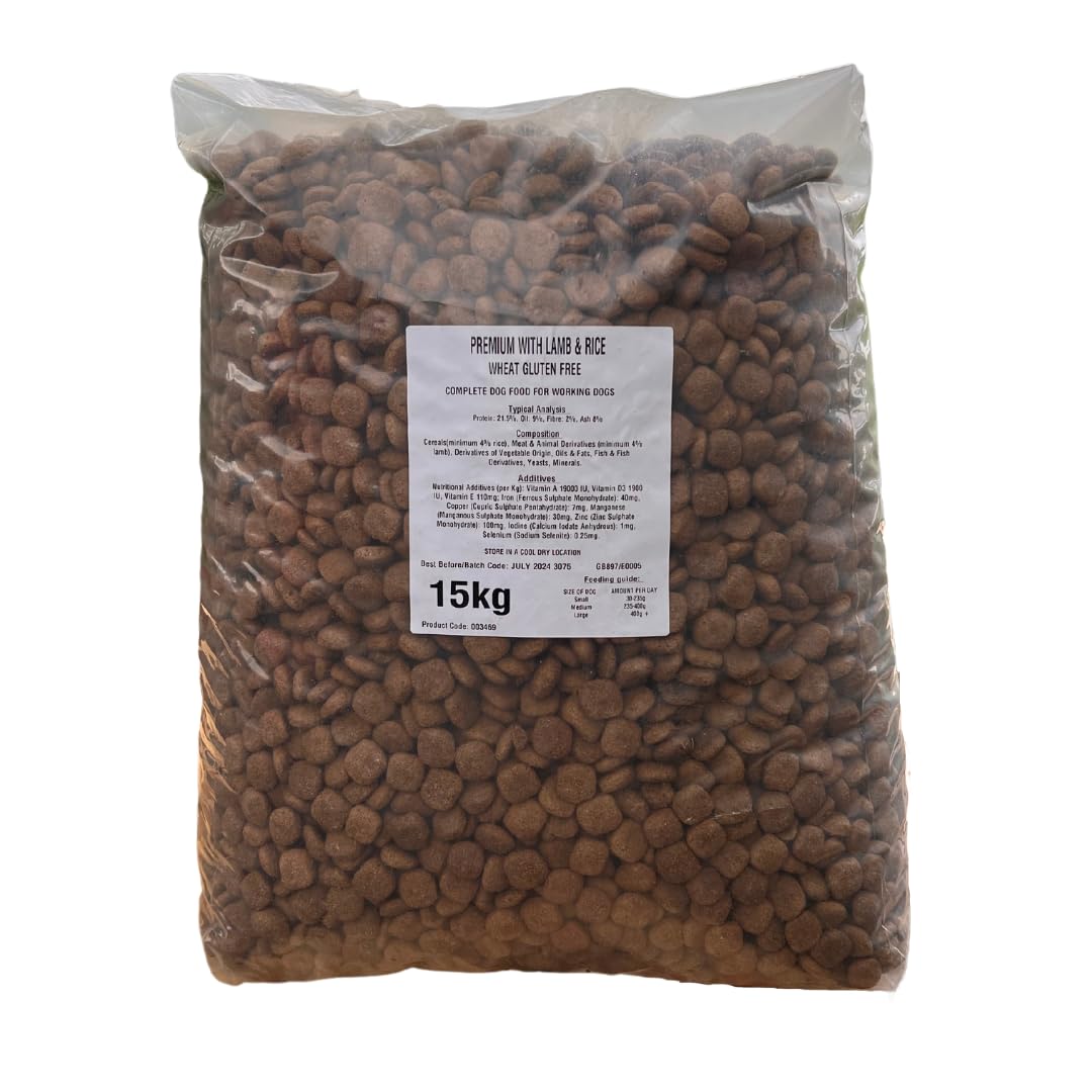 Express Pet Supplies15kg Premium Working Dog LAMB & Rice Hypoallergenic Gluten Free Complete Dog Food