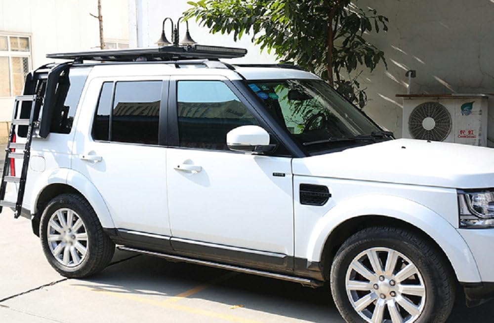 FTAPACCE Foldable Liftable Ladder Roof Rack Access Fits for Land Rover Discovery LR4 2010-2016