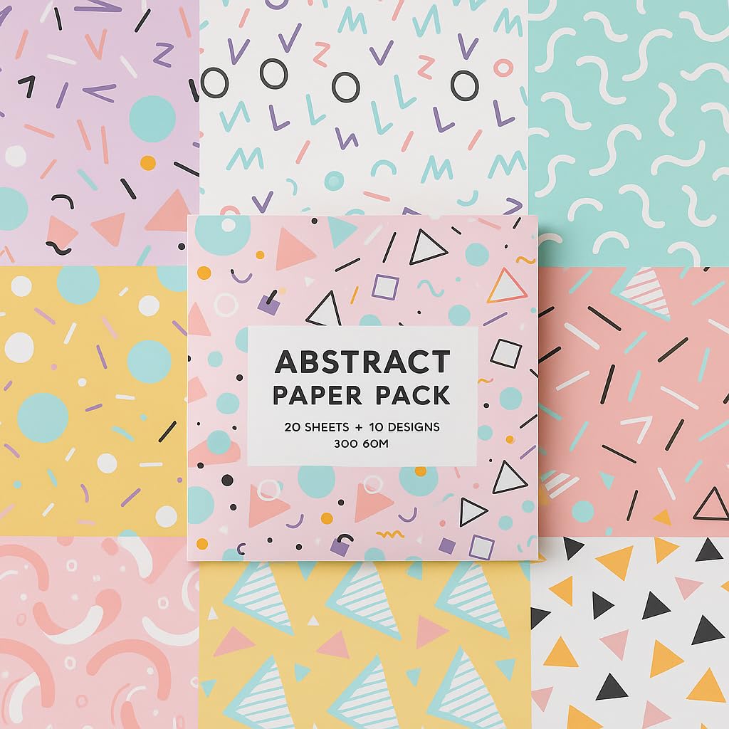 G2g Abstract Craft paper Big size Thick paper cardstock best for crafting and making scrapbooks Make your own craft Diy (6x6)-image-1