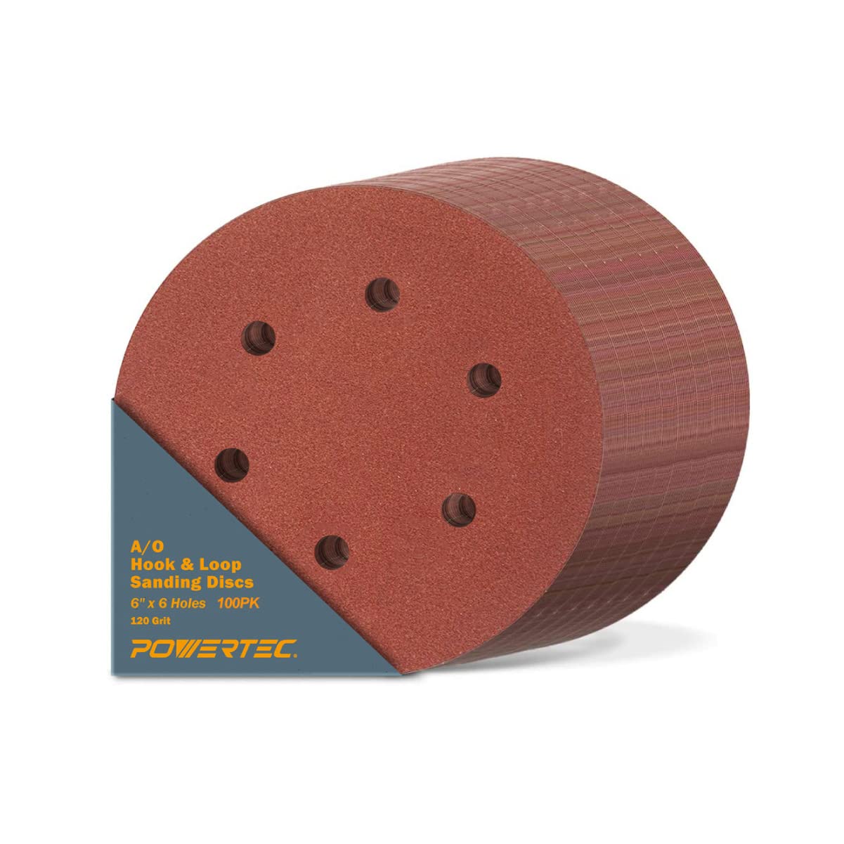 POWERTEC Sanding Discs - 50 Pack, 6 Inch -13
