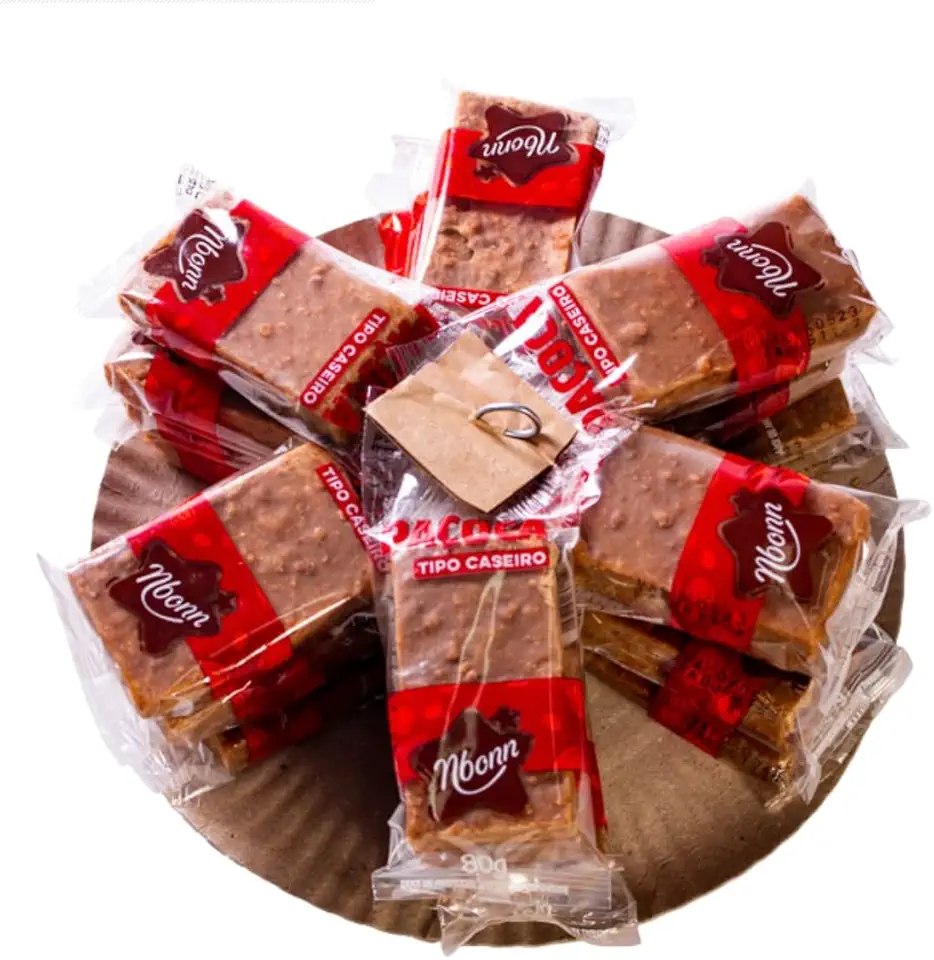 Paçoca Caseira Nbonn Espeto 2kg 24 Unidades de Doce de Amendoim Tradicional